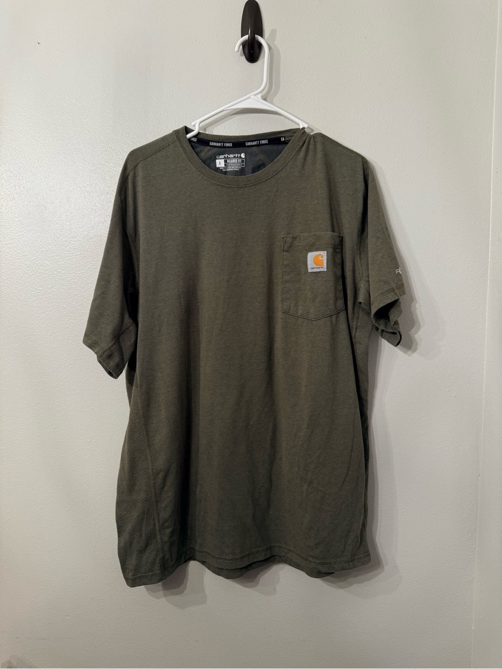 Carhartt Green Relaxed Fit Pocket Tee L